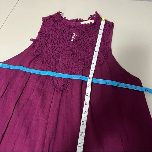 𝅺entro Anthropologie Lace Shift Dress Rayon - Picture 8 of 9